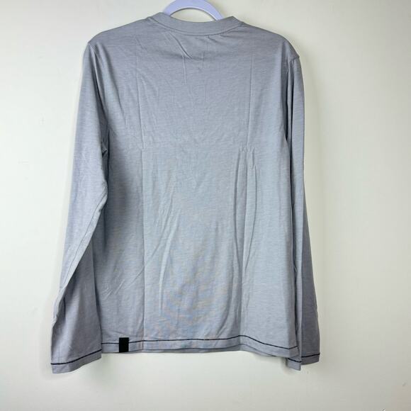 Lahgo by Lunya  Gray Restore Long Sleeve Henley Shirt NWT Size 2XL - Picture 4 of 9